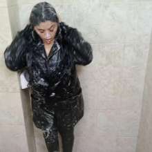 Hikari-Studio-Wam: Wetting My Leather Closet in the Shower