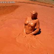 Jayce: White Clothes and Pantyhose Trashed in Thick, Smooth Mud!
