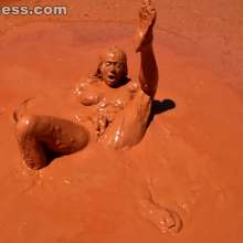 Jayce: White Clothes and Pantyhose Trashed in Thick, Smooth Mud!