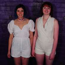 DungeonMasterOne: White Playsuit Gunge Fun with Maude and Miss Abigail