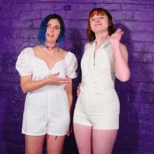 DungeonMasterOne: White Playsuit Gunge Fun with Maude and Miss Abigail