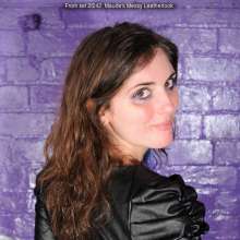 DungeonMasterOne: Maude gets messy in a black leather-look dress and thigh-high boots!