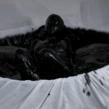 Gater: Music video find: black slime bath in Shadowlands' "Newborn"
