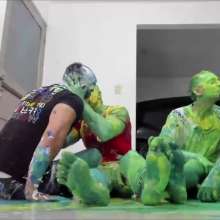 MessyGuys: 4 Hunks + Kissing + Slime + Foot Play = Extreme Mess