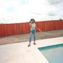 WetlookFashion: Amy Is Hiding in the Pool All Dressed Up.