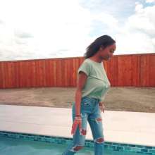 WetlookFashion: Amy Is Hiding in the Pool All Dressed Up.