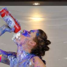 messyhot: Babbleorieka Smashes a Cake and Makes a Frosting Mess