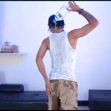 WETColours: Derek Gets Very Wet in a White Tank Top and Pants
