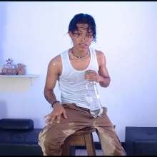WETColours: Derek Gets Very Wet in a White Tank Top and Pants