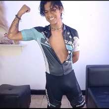 WETColours: Sexy Derek Gets His Awesome Cycling Suit Wet
