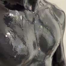 NynoGunge: Full Body Black Paint Naked