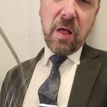 zave66: Fully Suited Shower Play