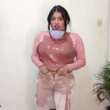 Hikari-Studio-Wam: Hikari Fills Her Outfit with a Lot of Slime.