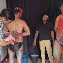 RevSlymsford: Jonjo + Bernard Stripped To Speedos + Thoroughly Trashed