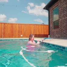 WetlookFashion: Joy Falls in the Pool In Cargo Pants and a T-shirt