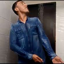 WETColours: Luke Super Wet-shirt and Jeans in Shower