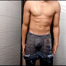 WETColours: Luke Super Wet-shirt and Jeans in Shower