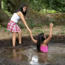 dlodoski: Andrea and Cherry Peat Bog Wrestling, Ultimate Edit--Photos