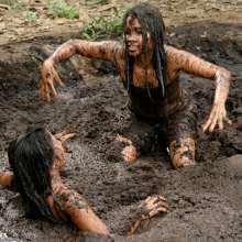dlodoski: Andrea and Cherry Peat Bog Wrestling, Ultimate Edit--Photos