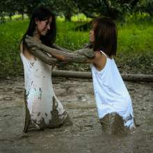 dlodoski: May and Crystal on the Mud Pole--Photos