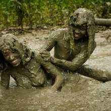 dlodoski: May and Crystal on the Mud Pole--Photos