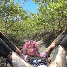 Messy Temptress: Mud Stuck Schoolgirl Trashed in Cosplay and Heels