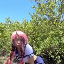 Messy Temptress: Mud Stuck Schoolgirl Trashed in Cosplay and Heels