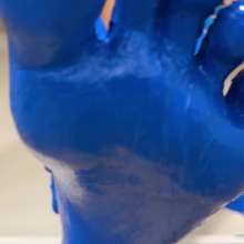 NynoGunge: Playing with Blue Painted Feet