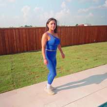 WetlookFashion: Reina Gets Wet in a Sexy Blue Workout Set