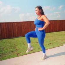 WetlookFashion: Reina Gets Wet in a Sexy Blue Workout Set