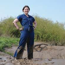 DungeonMasterOne: Rosemary's Denim Jumpsuit Mudbath