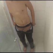 WETColours: Ross in the Shower with a Fantastic White Shirt and Jeans