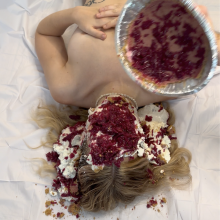 Slimed Models: New Model Bambi Takes Her First-Ever Nasty Pie