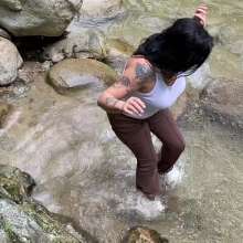 Wam Bagheera Studio: Sexy Bagheera Completely Soaked in The River in Jeans