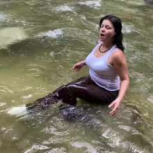 Wam Bagheera Studio: Sexy Bagheera Completely Soaked in The River in Jeans