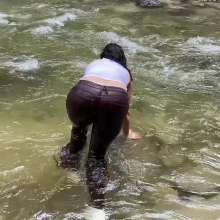 Wam Bagheera Studio: Sexy Bagheera Completely Soaked in The River in Jeans