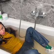 Wet Live Team: Soaking Wetlook Transformation--Watch Me Dive and Drip