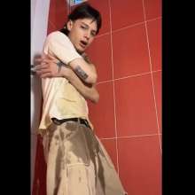 WETColours: Thomas Super Wet and Sexy in T-shirt and Pants in Shower