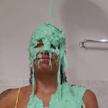 Slimed Models: Victoria Chunky Green Slimed