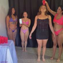 RevSlymsford: Yiyi V Glory V Heidi: Who Gets Stripped + Pied + Guacamoled?