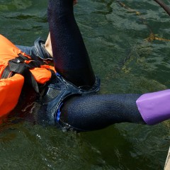 Adventureinwellies: Fun swimming in purple rainboots
