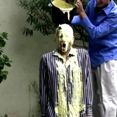 pyd2222: Guy paid to be humilated with gunge.  Lots of feet shots in this one