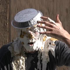 uppercrust: Guy gets pied and gunged in slapstick short