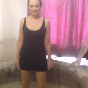 CandyCustard: Faye completes muddy dares in dress, tights and heels