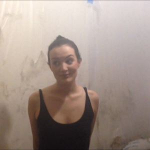 CandyCustard: Faye completes muddy dares in dress, tights and heels
