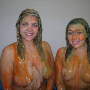 AlanD: Kacie James and Messy Molly in Slime