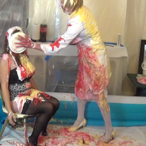 CandyCustard: Maria, Candy and Cd/tv client trash each other