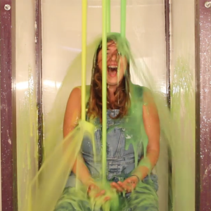 MistaOveralls: Maria gets gunged in dungarees!