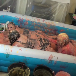 CandyCustard: Candy, Maria and CD MessyLou in a messy free for all