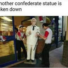 HappyCamper: Another confederate statue taken down!